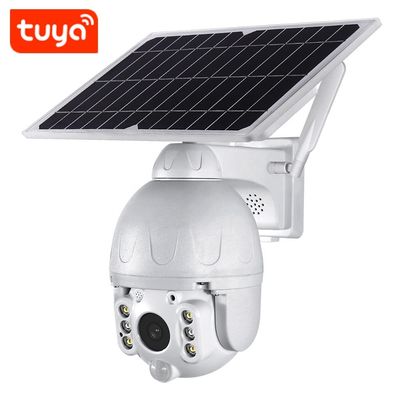 TUYA ذكي 2MP لوحة شمسية PTZ IP Dome WIFI Camera PIR IP66 1080P HD Battery