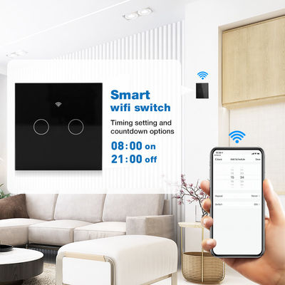Amazon Alexa و Google Home Control ذكي Wall ضوء يحول شاشة تعمل باللمس من الزجاج المقسى