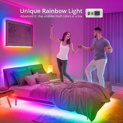 32.8ft RGB شريط إضاءة LED ذكي Music Sync Color Changing LED Strip ضوءs 7.2W / M
